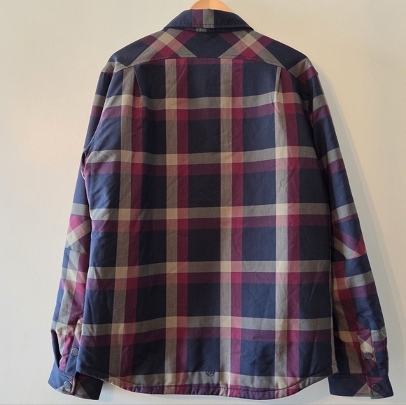 Sombrio Vagabond Men's Plush Insulated Plaid Button Down Flannel Shirt Sz Large - Picture 13 of 16